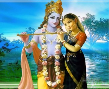 Indisch Werke - Radha Krishna 26 Hinduismus